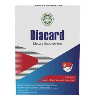 Diacard แคปซูลเพื่อรักษาความดันโลหิตสูง ปวดหัว บำรุงหัวใจ